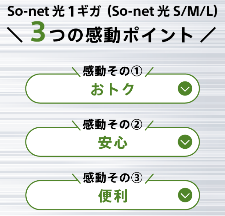 ３つの感動ポイント